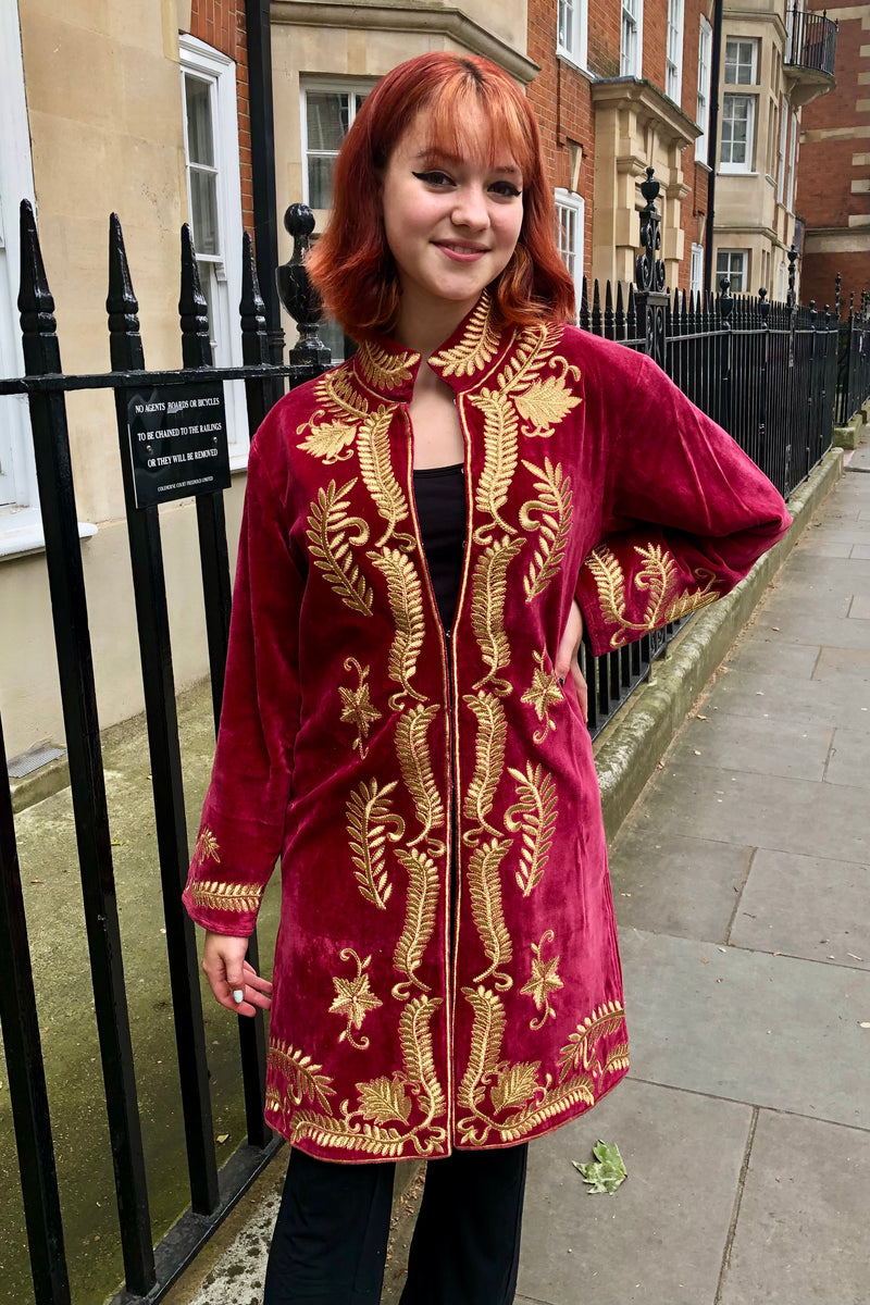 Embroidered Velvet Jacket Embroidered Coats And Jackets Ladies