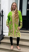 Lime Green Princess Jacket with Shocking Pink Lining