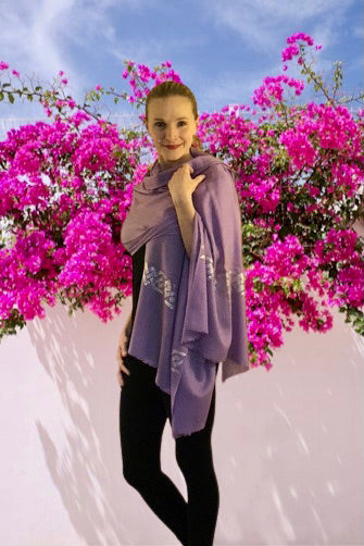Lilac/Silver Greek Design Border