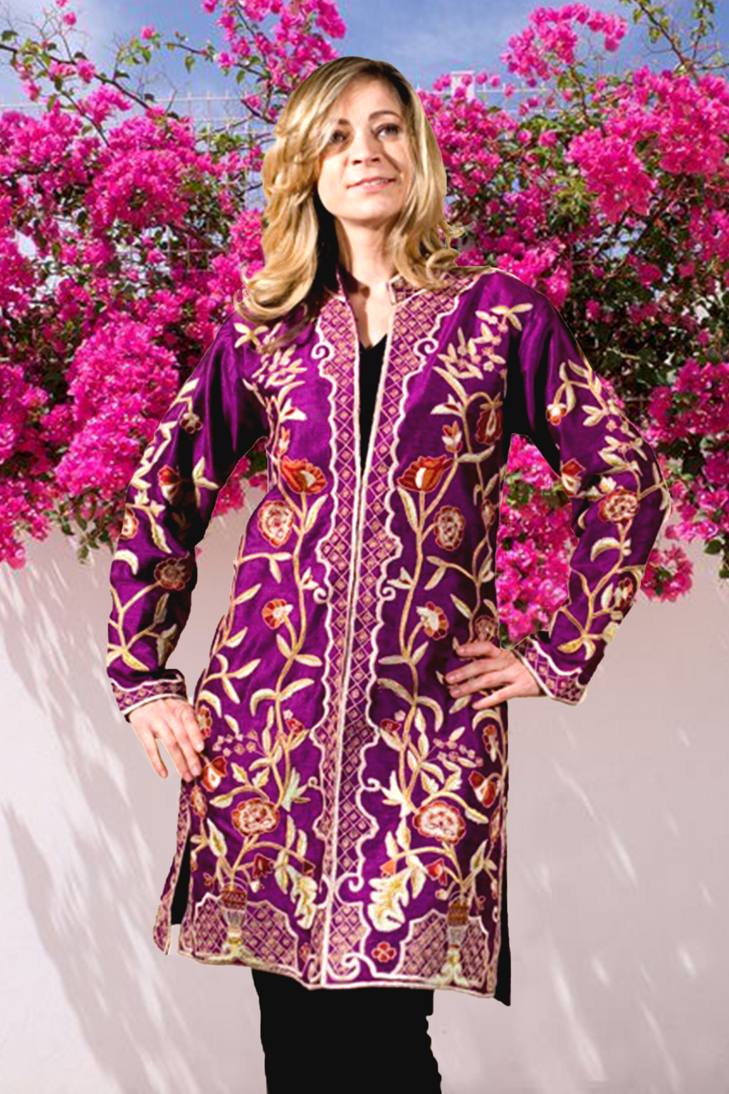Indian-embroidered-Memsahib-purple-princess-jacket