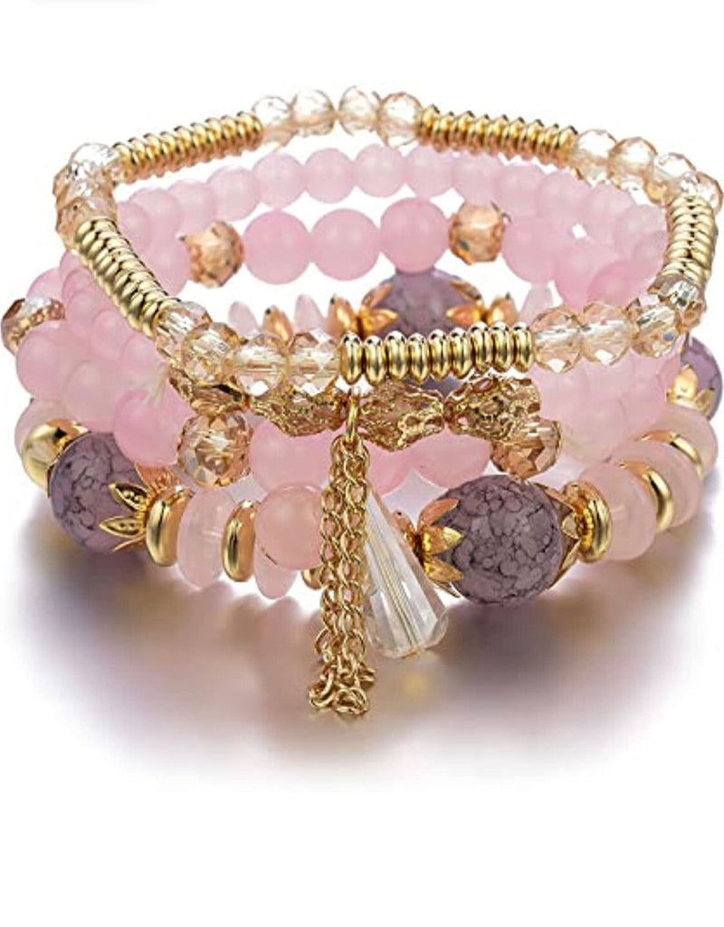 Pink Beaded Bracelet