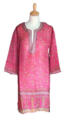 Shocking Pink Print Kaftan