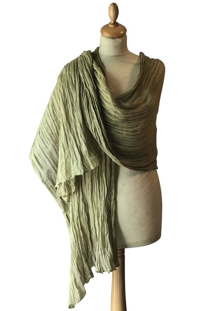 olive-crinkled-cotton-summer-shawl
